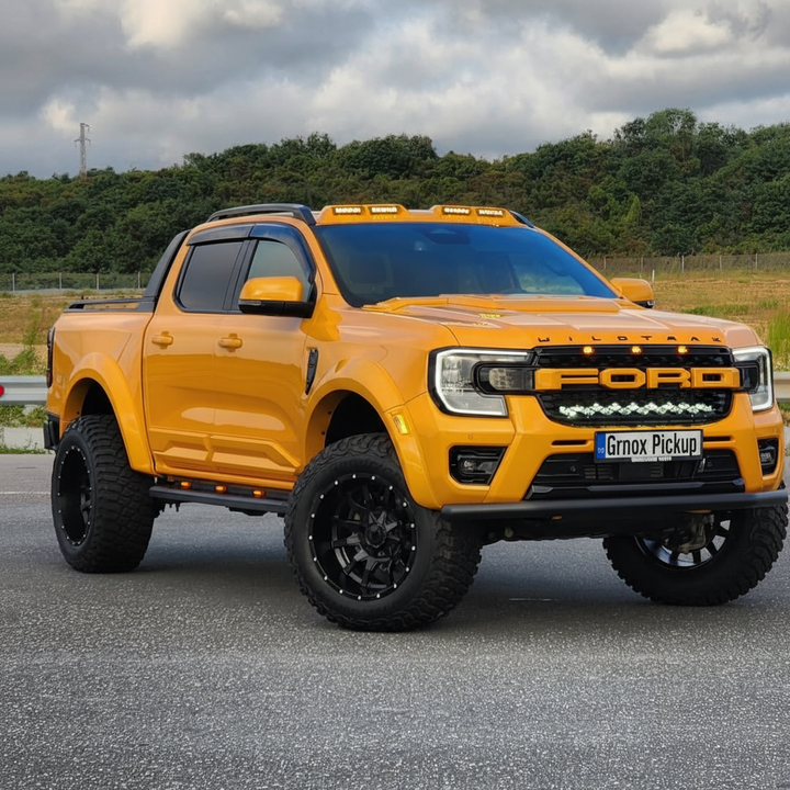 GRNOX Triple Beam Roof LED Light Cover for Ford Ranger / Raptor 2023+ – 3-Light No Drill Roof Spoiler